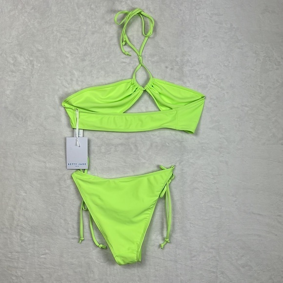 Betty Jade Neon Green Convertible Swim String Bikini Set - Picture 9 of 11
